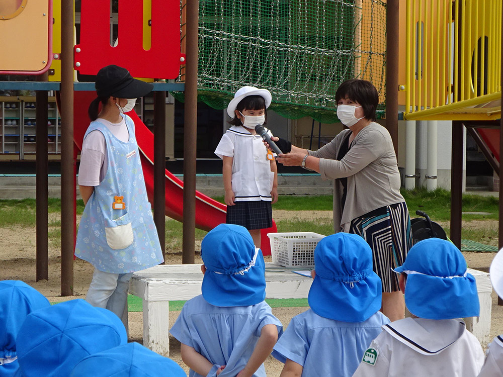 明るく笑顔であいさつができる子ども